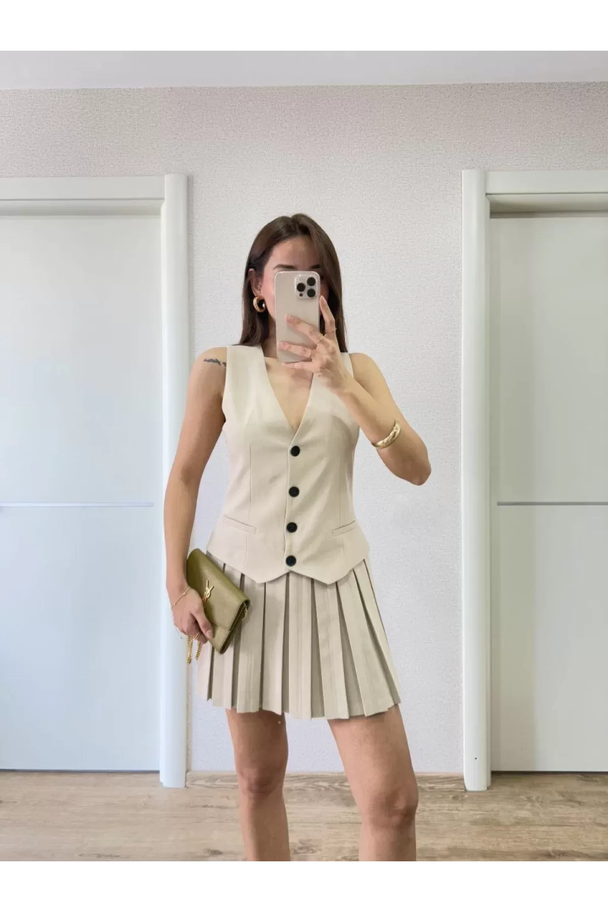 Odette Takım Yelek Detaylı Mini Elbise