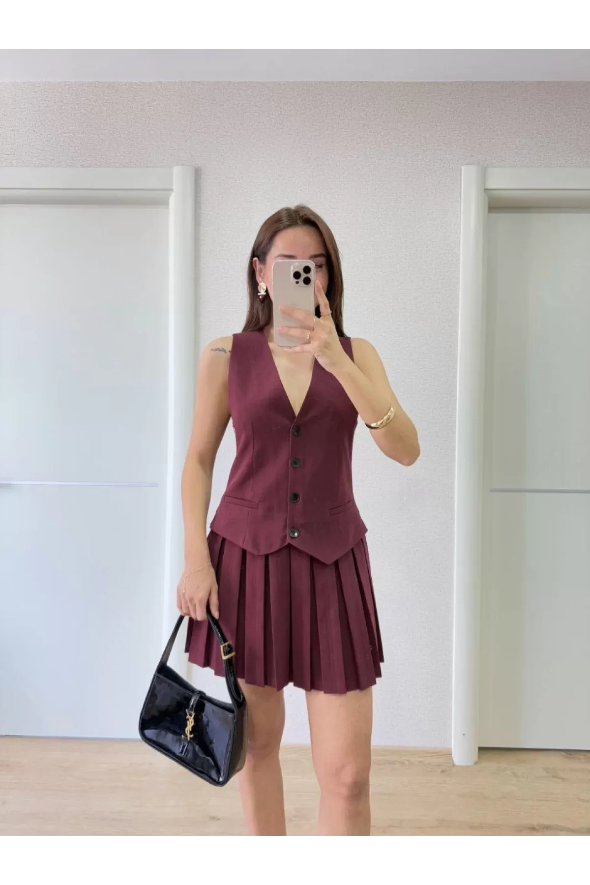 Odette Takım Yelek Detaylı Mini Elbise