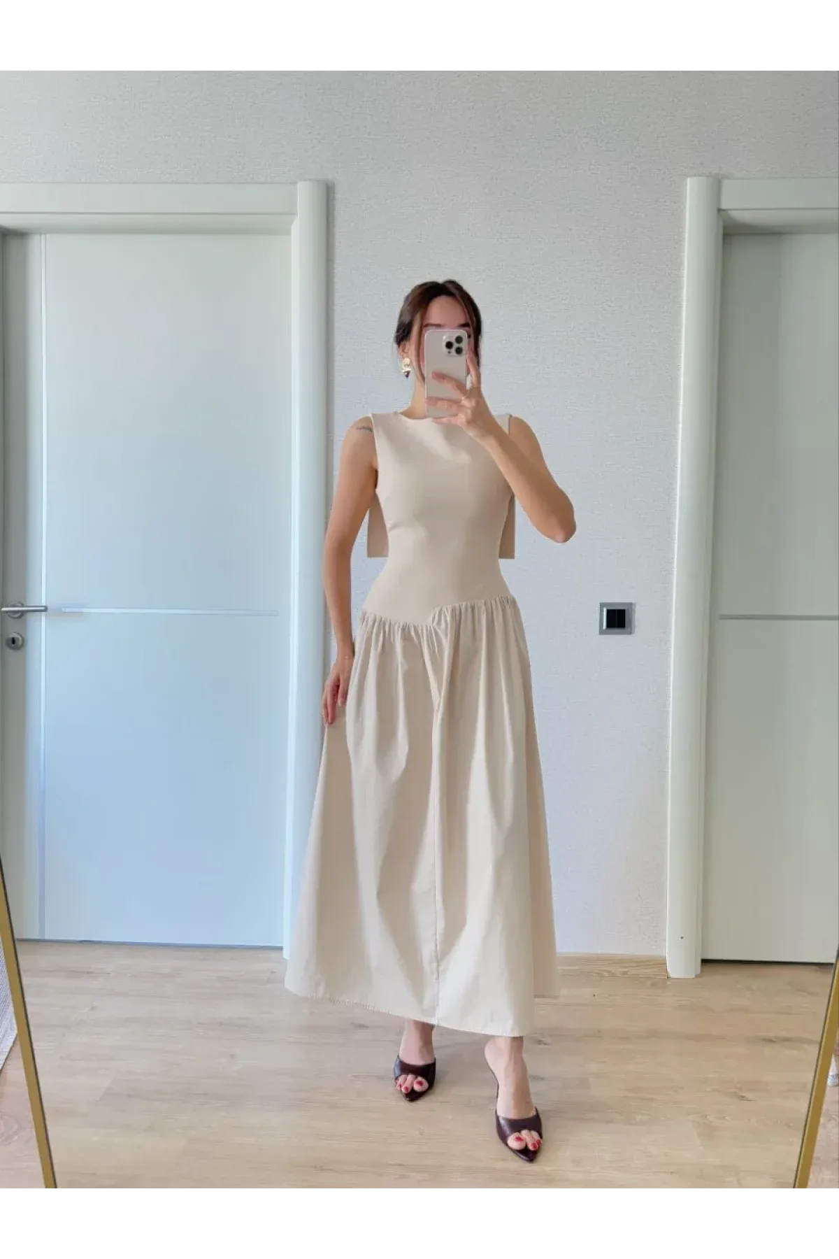 Aurelia Fiyonk Detaylı Maxi Elbise