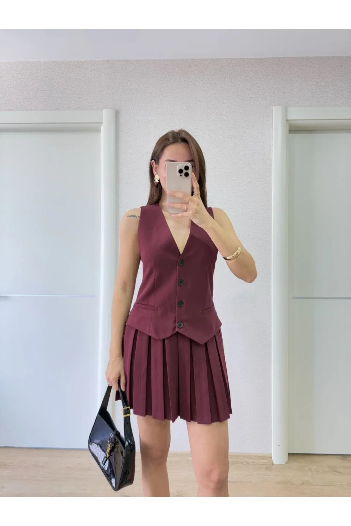Odette Takım Yelek Detaylı Mini Elbise