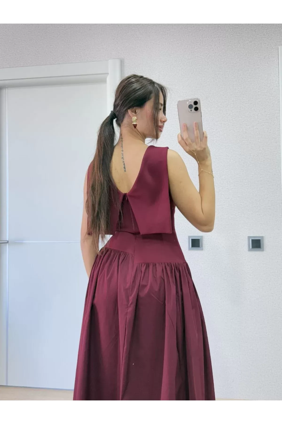 Aurelia Fiyonk Detaylı Maxi Elbise