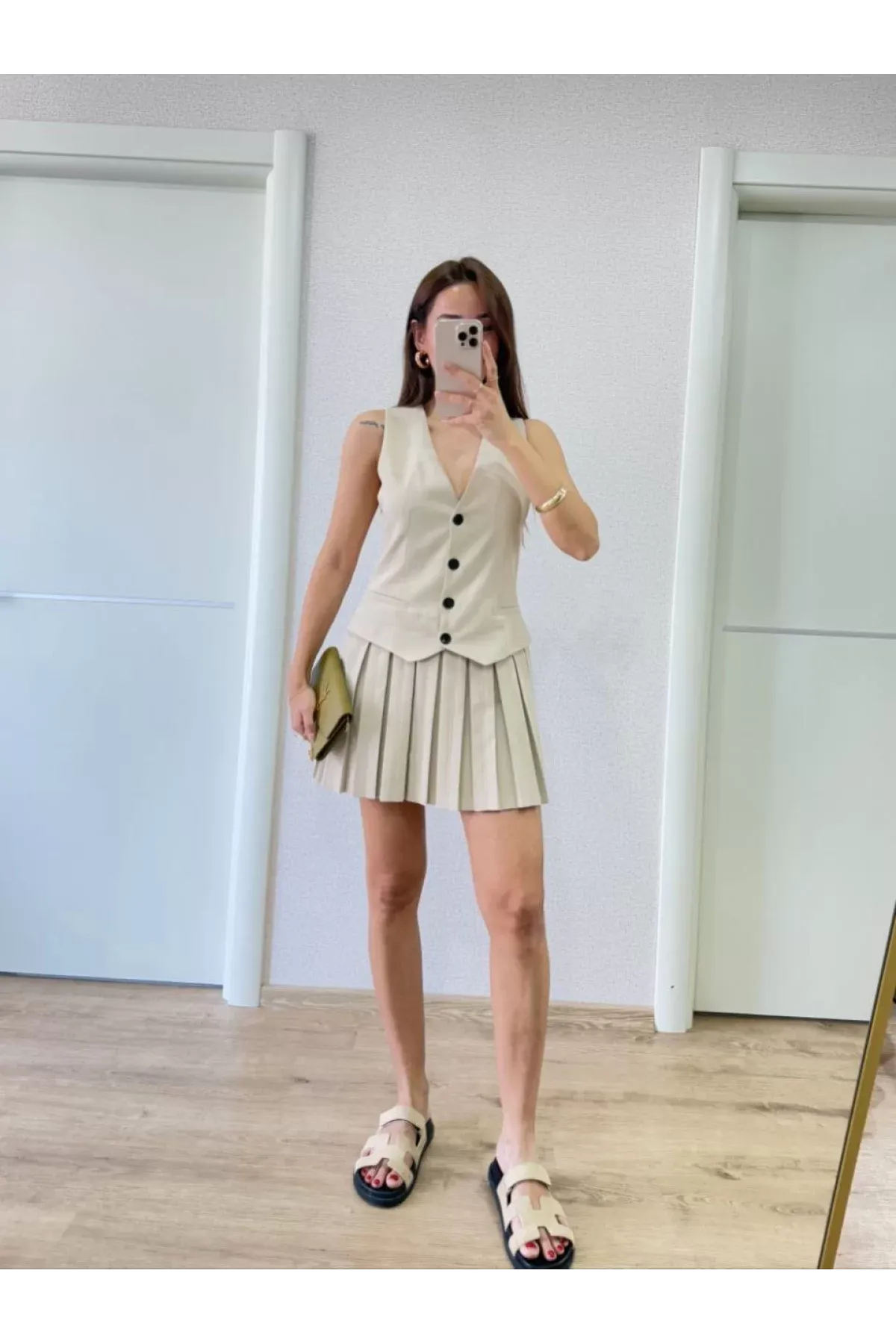 Odette Takım Yelek Detaylı Mini Elbise