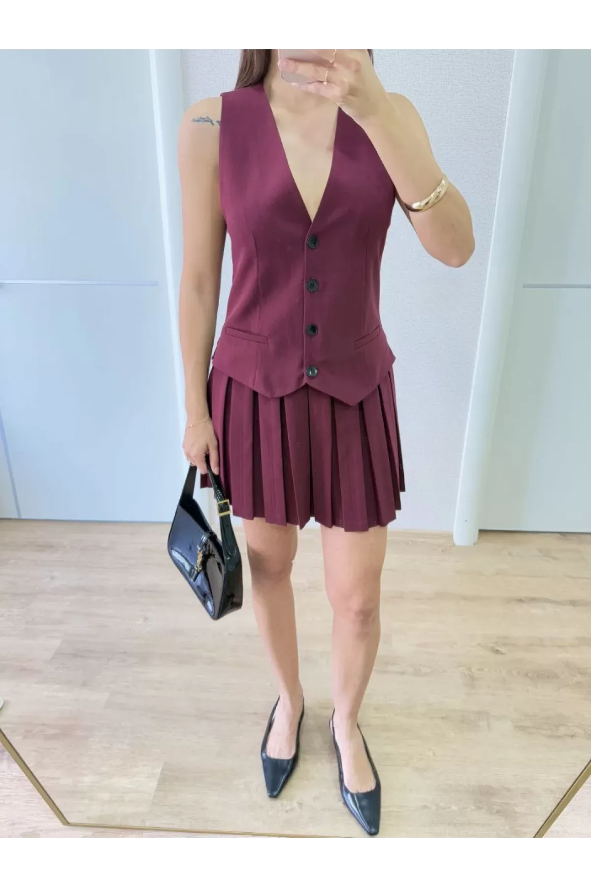 Odette Takım Yelek Detaylı Mini Elbise