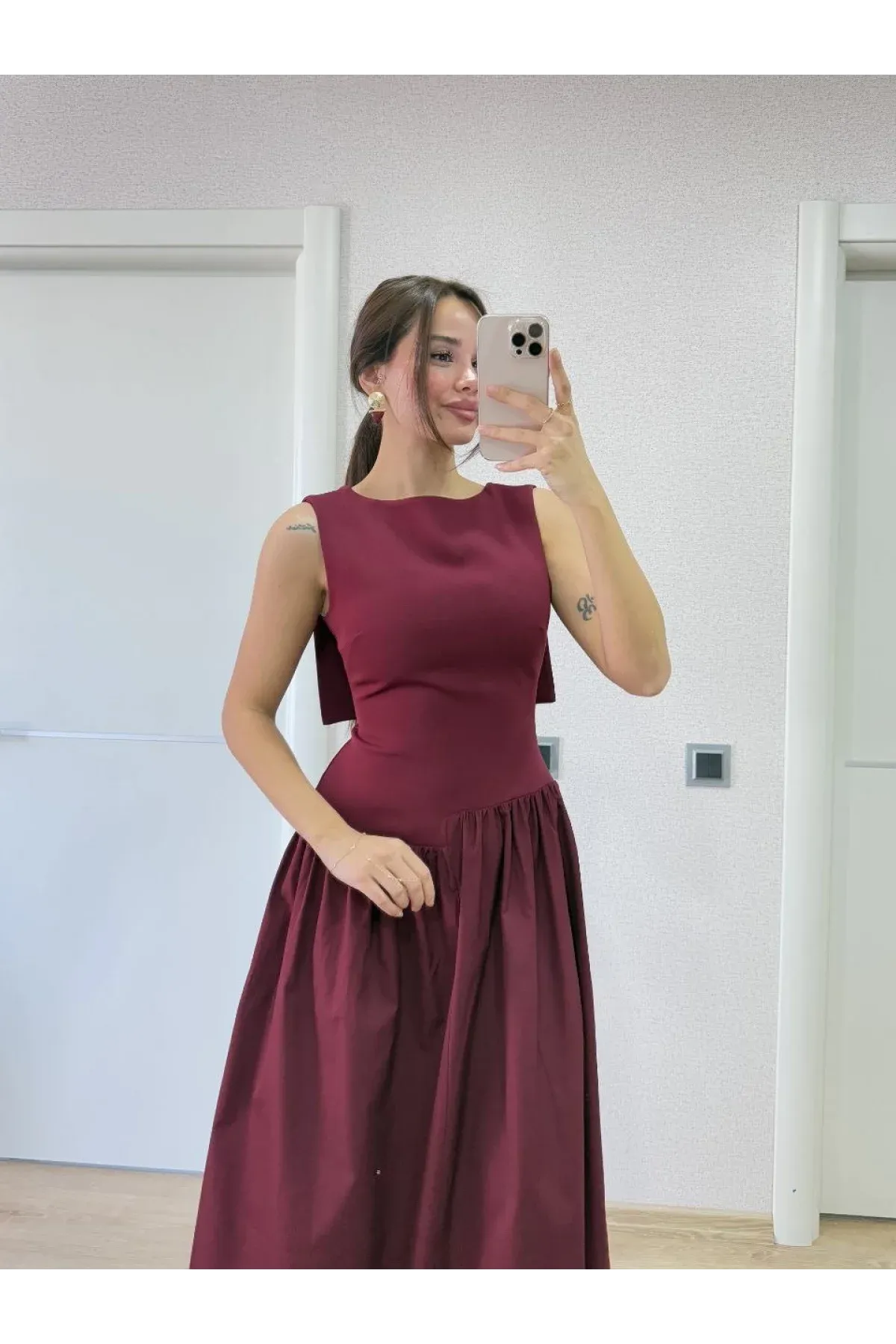 Aurelia Fiyonk Detaylı Maxi Elbise